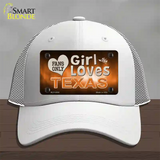 This Girl Loves Texas Novelty License Plate Hat Mesh / White