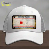 District Of Columbia Rusty State Novelty License Plate Hat Mesh / White