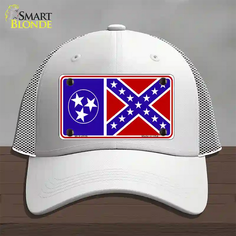 Confederate Flag Tennessee Novelty License Plate Hat Mesh / White