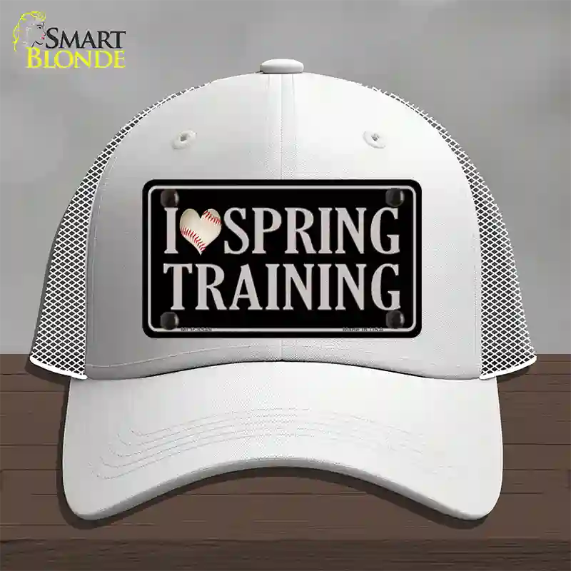 I Love Spring Training Novelty License Plate Hat Mesh / White