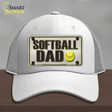 Softball Dad Novelty License Plate Hat Mesh / White