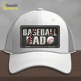 Baseball Dad Novelty License Plate Hat Mesh / White