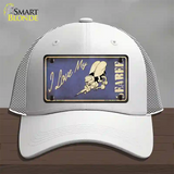 I Love My Seabee Novelty License Plate Hat Mesh / White