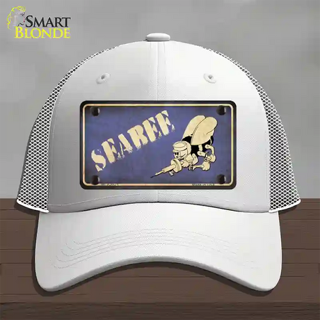 Seabee Novelty License Plate Hat Mesh / White