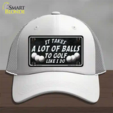 A Lot Of Balls Novelty License Plate Hat Mesh / White