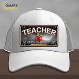 Teacher Novelty License Plate Hat Mesh / White