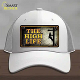 The High Life Novelty License Plate Hat Mesh / White