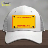 New Mexico Yellow Novelty License Plate Hat Mesh / White