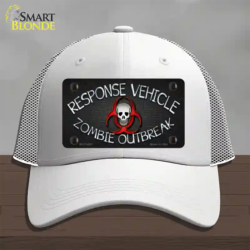 Response Vehicle Novelty License Plate Hat Mesh / White