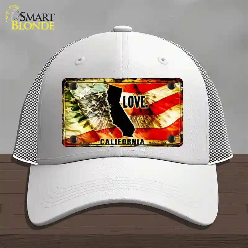 California Love Novelty License Plate Hat Mesh / White