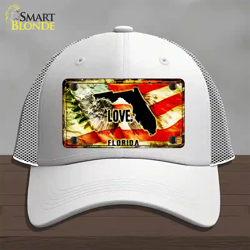 Florida Love Novelty License Plate Hat Mesh / White