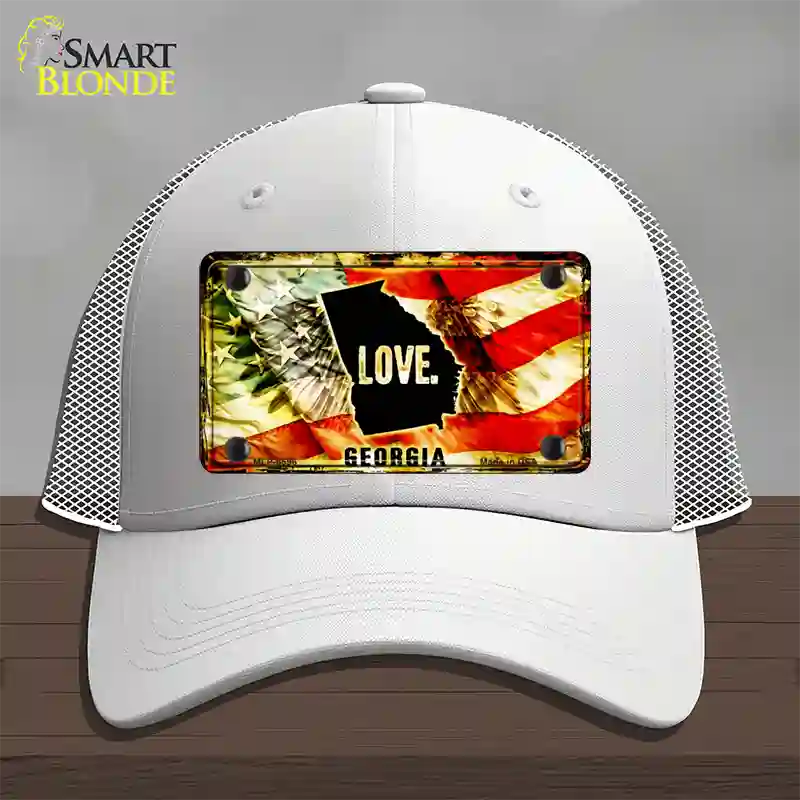 Georgia Love Novelty License Plate Hat Mesh / White