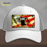 Minnesota Love Novelty License Plate Hat Mesh / White