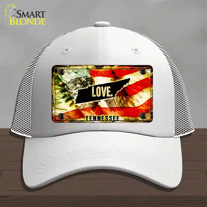 Tennessee Love Novelty License Plate Hat Mesh / White