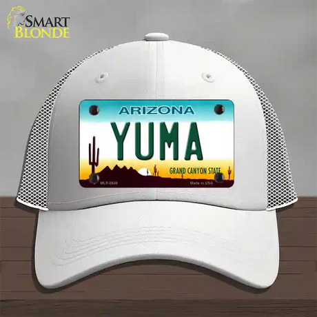 Yuma Arizona Novelty License Plate Hat Mesh / White