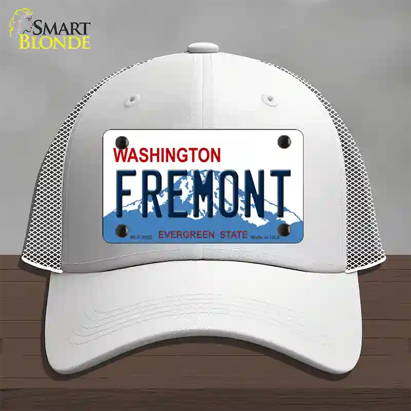 Fremont Washington Novelty License Plate Hat Mesh / White