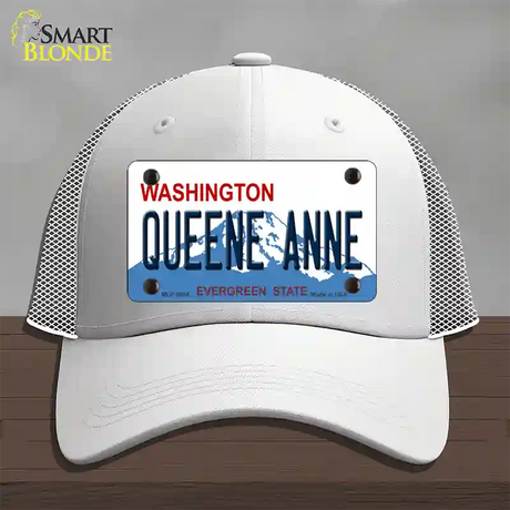 Queene Anne Washington Novelty License Plate Hat Mesh / White