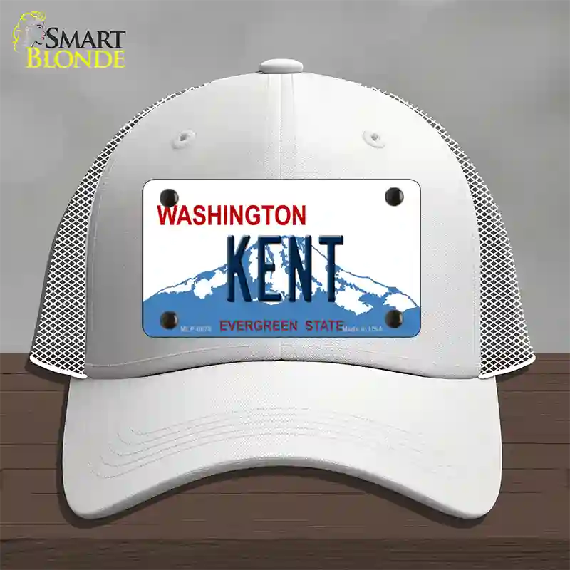 Kent Washington Novelty License Plate Hat Mesh / White