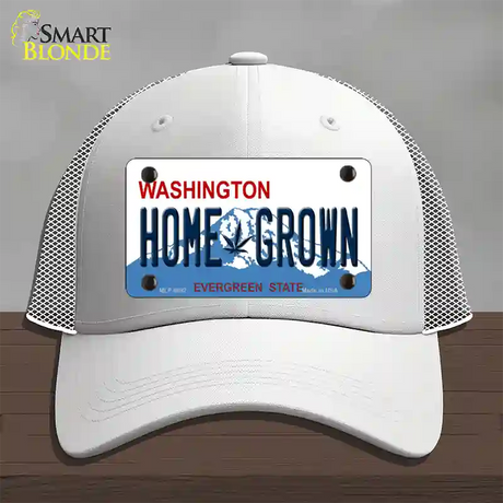 Home Grown Washington Novelty License Plate Hat Mesh / White