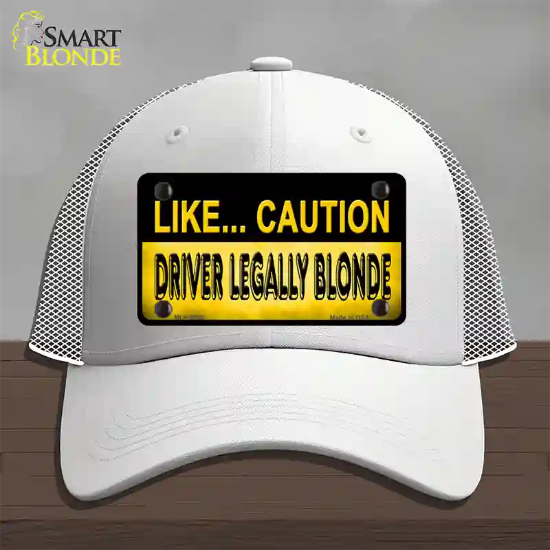 Driver Legally Blonde Novelty License Plate Hat Mesh / White