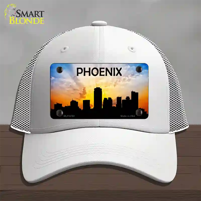 Phoenix Silhouette Novelty License Plate Hat Mesh / White