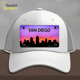 San Diego Silhouette Novelty License Plate Hat Mesh / White