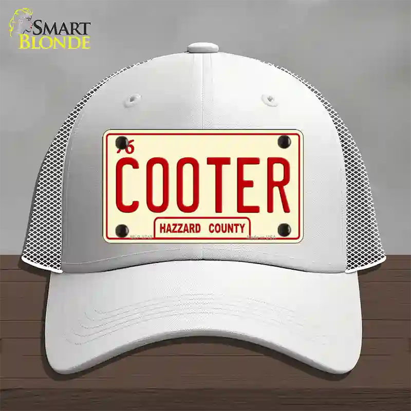 Cooter Novelty License Plate Hat Mesh / White