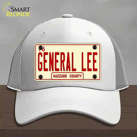 General Lee Hazzard County Novelty License Plate Hat Mesh / White