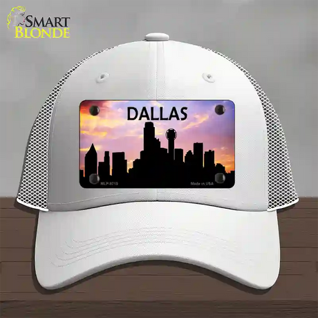 Dallas Silhouette Novelty License Plate Hat Mesh / White