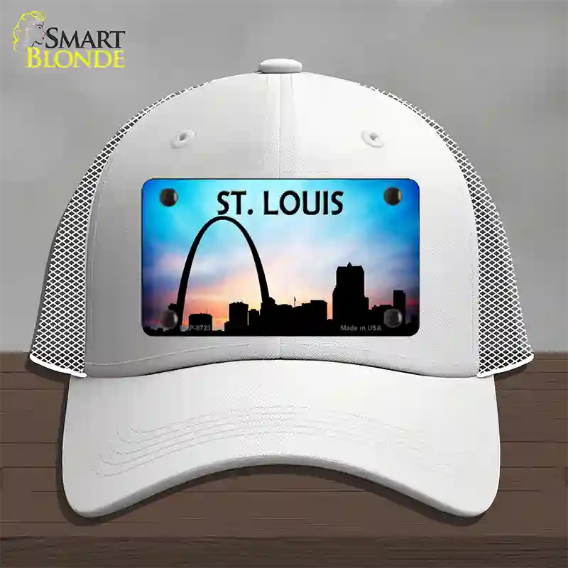 St Louis Silhouette Novelty License Plate Hat Mesh / White