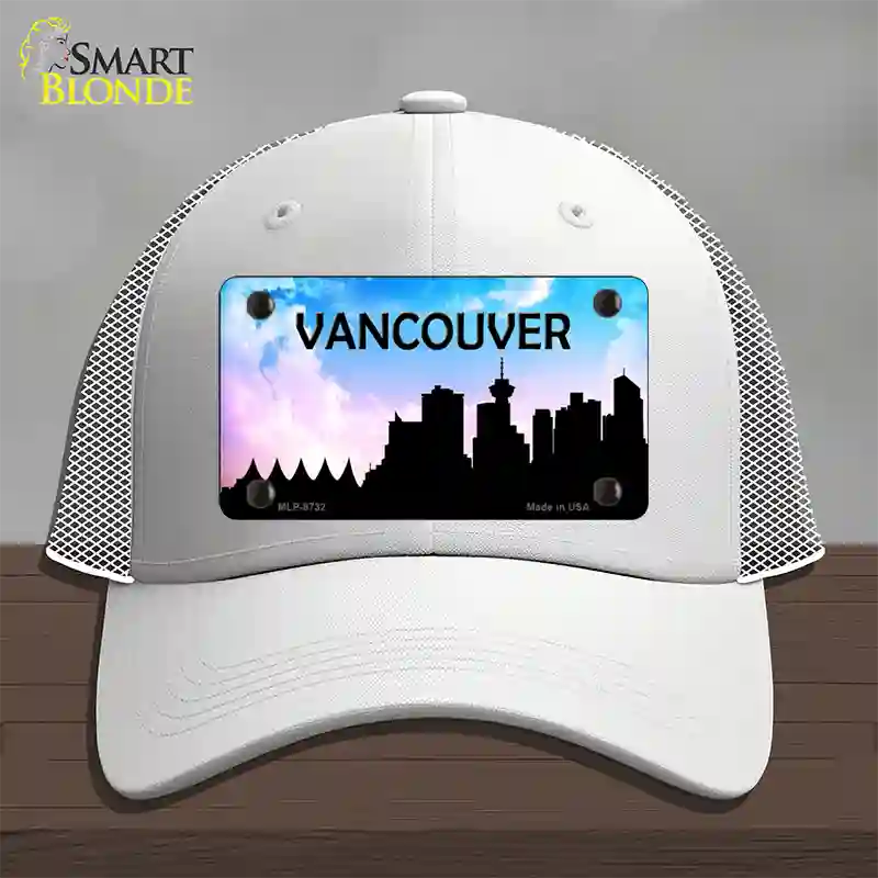 Vancouver Silhouette Novelty License Plate Hat Mesh / White