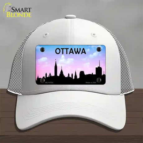 Ottawa Silhouette Novelty License Plate Hat Mesh / White