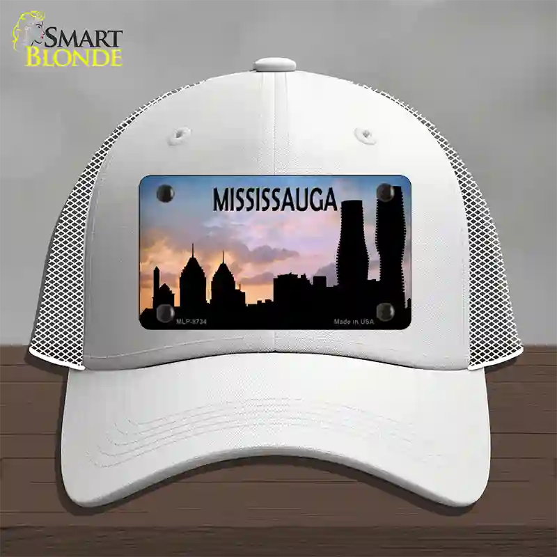 Mississauga Silhouette Novelty License Plate Hat Mesh / White