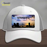 Winnipeg Silhouette Novelty License Plate Hat Mesh / White