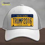 Trump 2016 Novelty License Plate Hat Mesh / White