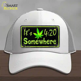 Its 4:20 Novelty License Plate Hat Mesh / White