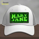 Mary Jane Novelty License Plate Hat Mesh / White