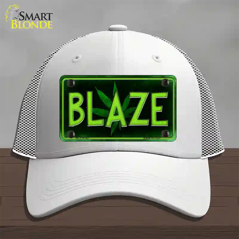 Blaze Novelty License Plate Hat Mesh / White