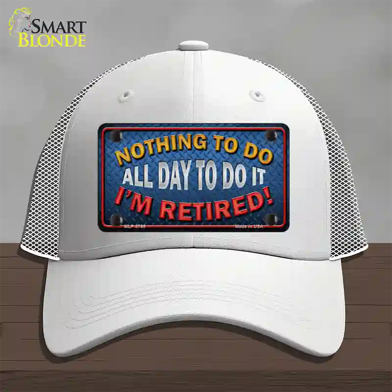 Nothing To Do Novelty License Plate Hat Mesh / White