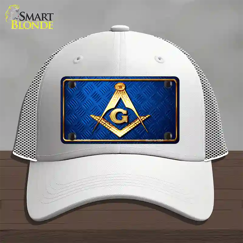 Freemasonry Novelty License Plate Hat Mesh / White