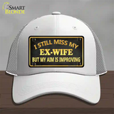 Ex Wife Novelty License Plate Hat Mesh / White