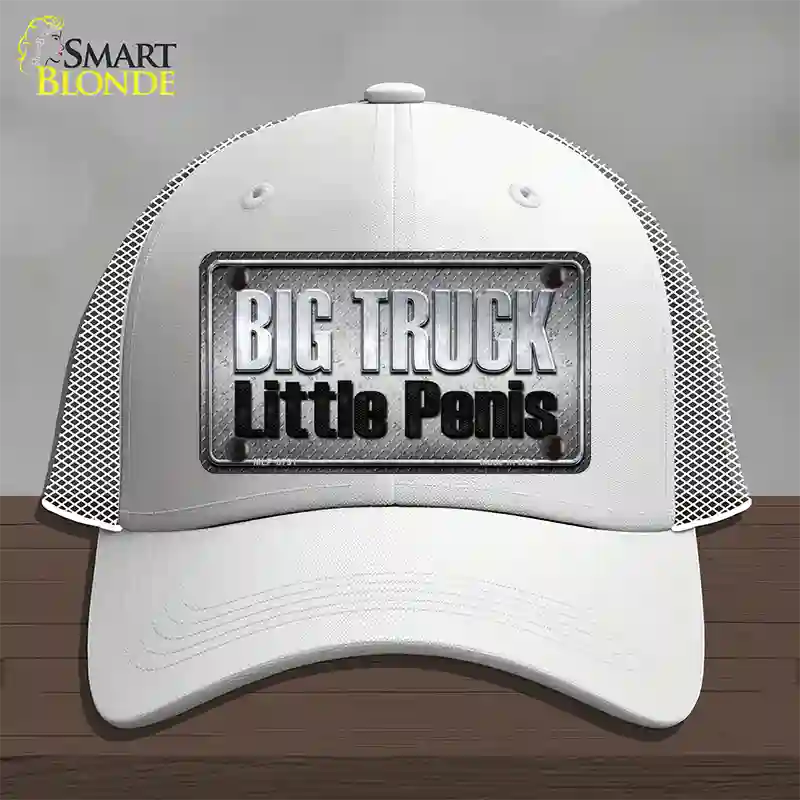 Big Truck Little Penis Novelty License Plate Hat Mesh / White