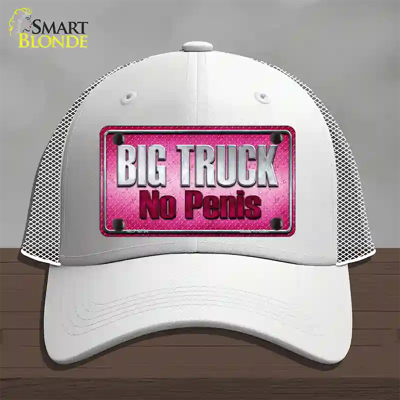 Big Truck No Penis Novelty License Plate Hat Mesh / White