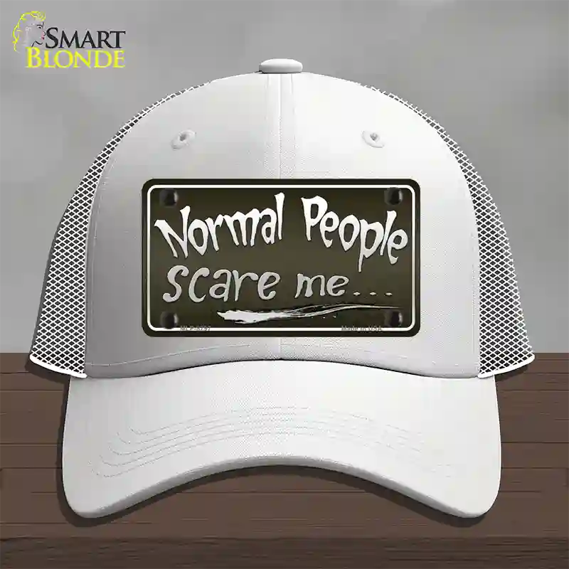 Normal People Novelty License Plate Hat Mesh / White