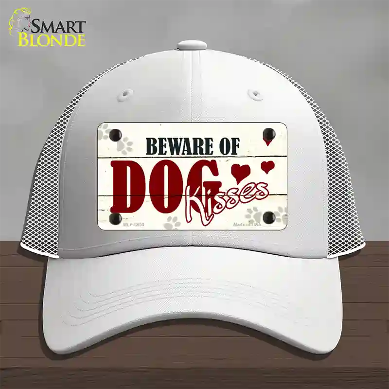 Beware of Dogs Novelty License Plate Hat Mesh / White