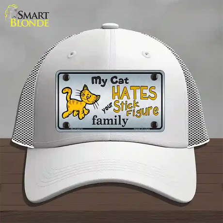 My Cat Hates Novelty License Plate Hat Mesh / White