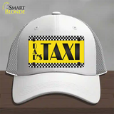 Dads Taxi Novelty License Plate Hat Mesh / White