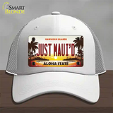 Just Mauid Sunset Novelty License Plate Hat Mesh / White