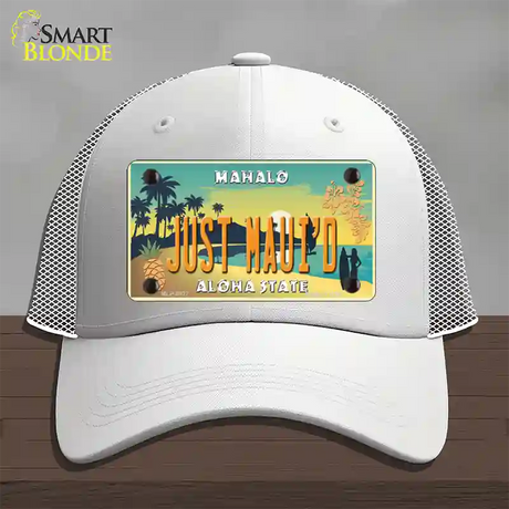 Just Mauid Vintage Novelty License Plate Hat Mesh / White