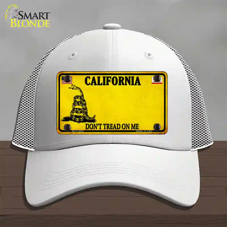 California Dont Tread On Me Novelty License Plate Hat Mesh / White